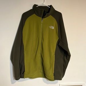 Green North Face zip up
